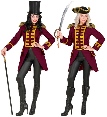 e-carnavalskleding-SYK Slipjas rood/ bordeaux dames