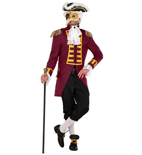 e-carnavalskleding-SYK Slipjas rood/bordeaux  heren