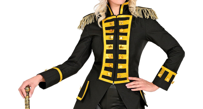 e-carnavalskleding-SYK Slipjas zwart dames