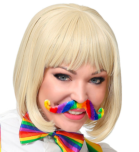 e-carnavalskleding-SYK Snor regenboogkleuren