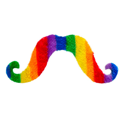 e-carnavalskleding-SYK Snor regenboogkleuren