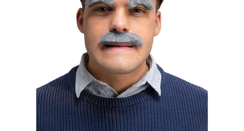 e-carnavalskleding-SYK Snor & wenkbrauwen oude man