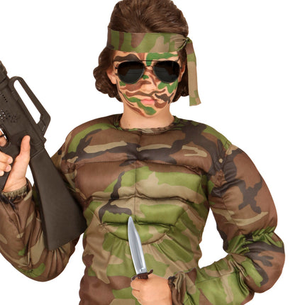 e-carnavalskleding-SYK Soldaten dolk in camouflage schede