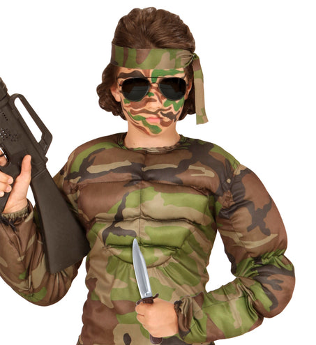 e-carnavalskleding-SYK Soldaten dolk in camouflage schede