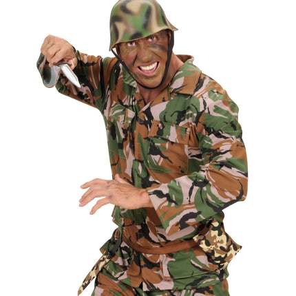 e-carnavalskleding-SYK Soldaten dolk in camouflage schede