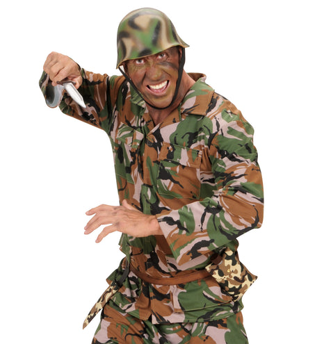 e-carnavalskleding-SYK Soldaten dolk in camouflage schede