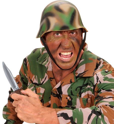 e-carnavalskleding-SYK Soldaten dolk in camouflage schede