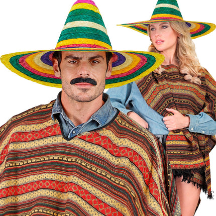 e-carnavalskleding-SYK Sombrero 50cm veelkleurig Hannie
