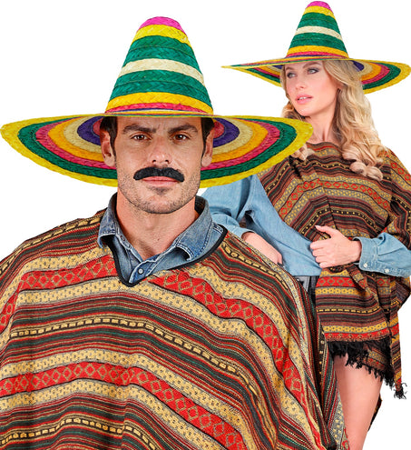 e-carnavalskleding-SYK Sombrero 50cm veelkleurig Hannie