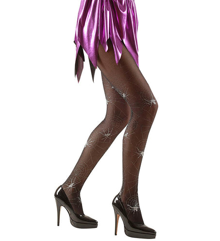 e-carnavalskleding-SYK Spinnen panty met glitters