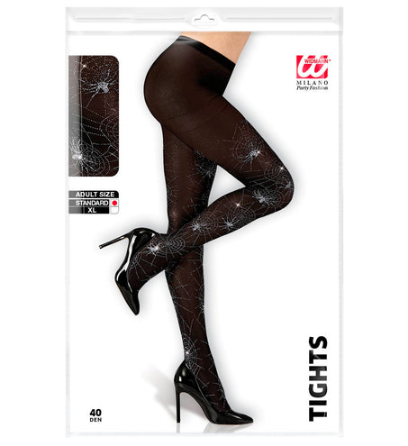 e-carnavalskleding-SYK Spinnen panty met glitters