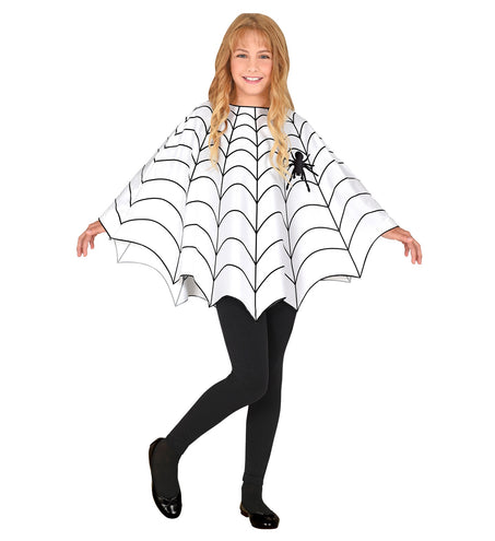 e-carnavalskleding-SYK Spinnenweb poncho kinderen