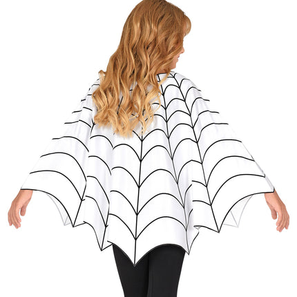 e-carnavalskleding-SYK Spinnenweb poncho kinderen