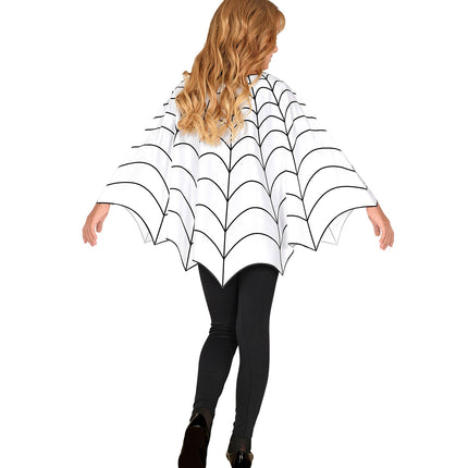 e-carnavalskleding-SYK Spinnenweb poncho kinderen
