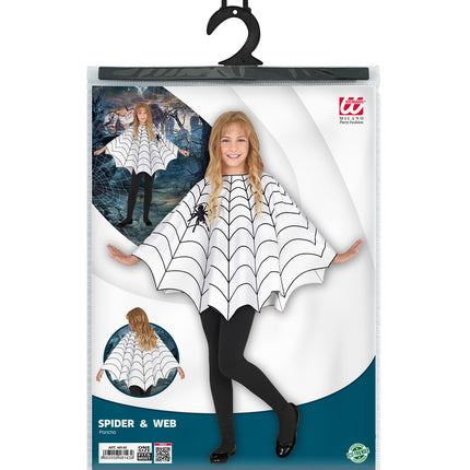 e-carnavalskleding-SYK Spinnenweb poncho kinderen