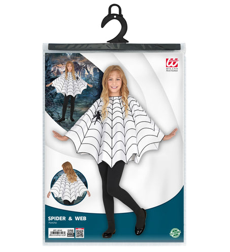 e-carnavalskleding-SYK Spinnenweb poncho kinderen