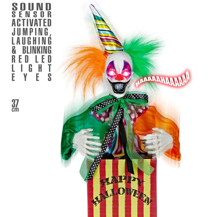 e-carnavalskleding-SYK Springende clown uit doos