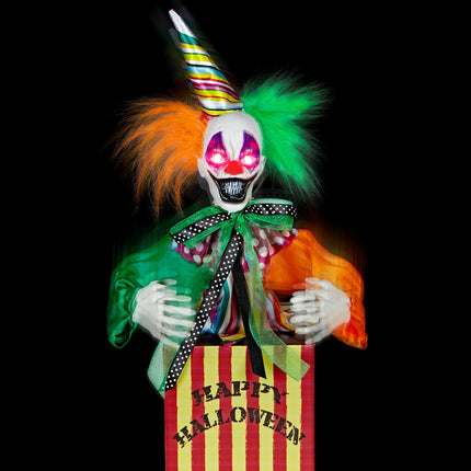 e-carnavalskleding-SYK Springende clown uit doos