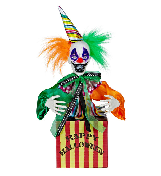 e-carnavalskleding-SYK Springende clown uit doos