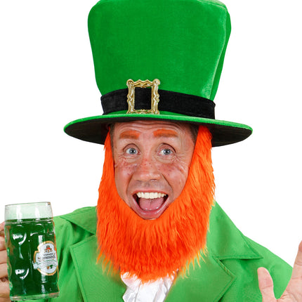e-carnavalskleding-SYK St. Patricks day hoge groene hoed met baard