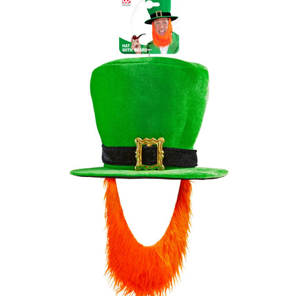 e-carnavalskleding-SYK St. Patricks day hoge groene hoed met baard