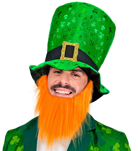 e-carnavalskleding-SYK St Patricks Day hoge hoed met baard