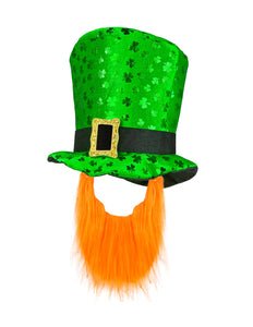 e-carnavalskleding-SYK St Patricks Day hoge hoed met baard