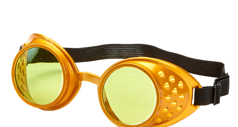 e-carnavalskleding-SYK Steampunk bril gouden stofbril