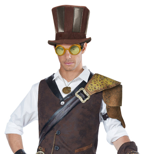 e-carnavalskleding-SYK Steampunk bril gouden stofbril
