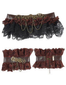 e-carnavalskleding-SYK Steampunk choker en manchetten