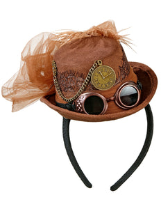 e-carnavalskleding-SYK Steampunk hoedje op haarband