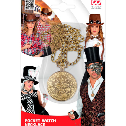e-carnavalskleding-SYK Steampunk horloge aan ketting