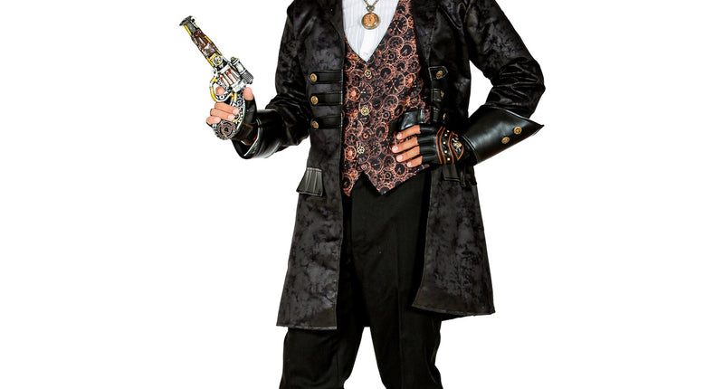 e-carnavalskleding-SYK Steampunk jas lederlook heren