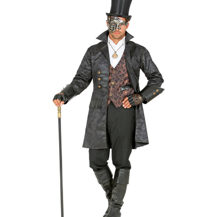 e-carnavalskleding-SYK Steampunk jas lederlook heren