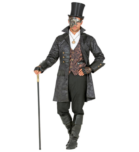 e-carnavalskleding-SYK Steampunk jas lederlook heren