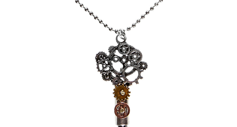e-carnavalskleding-SYK Steampunk ketting sleutel