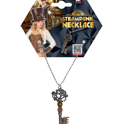 e-carnavalskleding-SYK Steampunk ketting sleutel