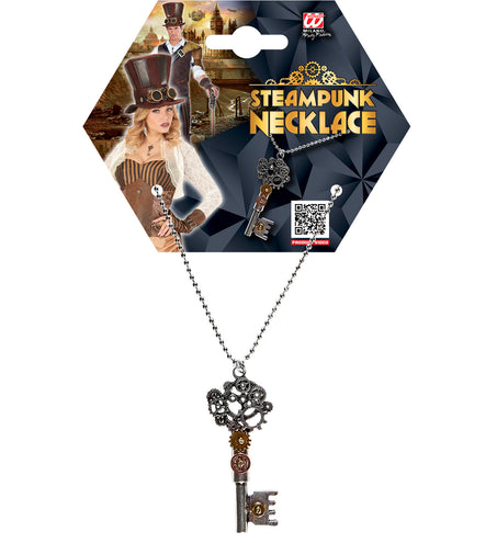 e-carnavalskleding-SYK Steampunk ketting sleutel