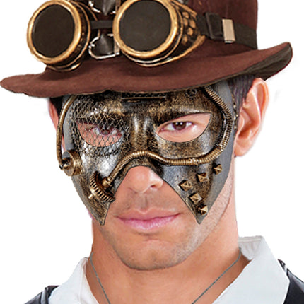 e-carnavalskleding-SYK Steampunk masker koper