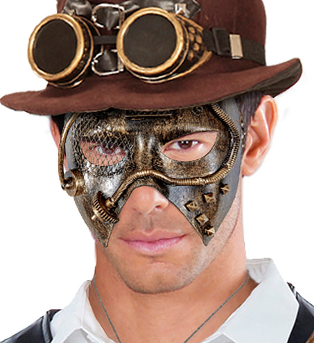e-carnavalskleding-SYK Steampunk masker koper
