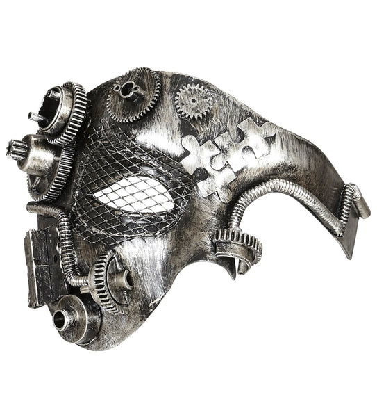 e-carnavalskleding-SYK Steampunk masker zilver