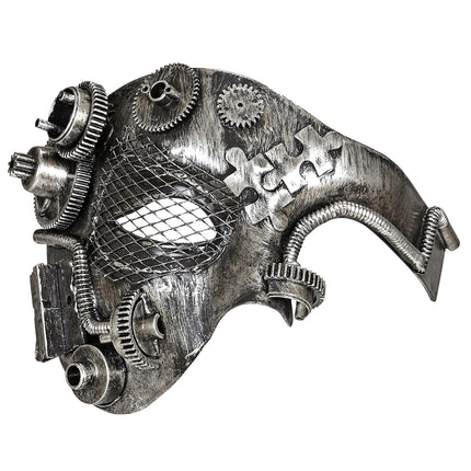 e-carnavalskleding-SYK Steampunk masker zilver