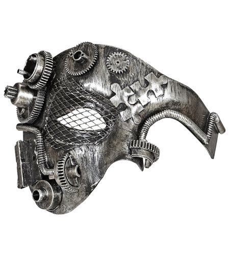 e-carnavalskleding-SYK Steampunk masker zilver