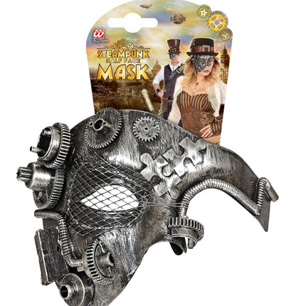 e-carnavalskleding-SYK Steampunk masker zilver