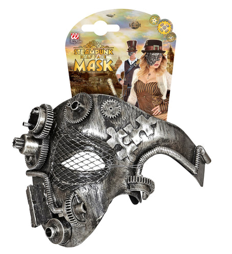 e-carnavalskleding-SYK Steampunk masker zilver