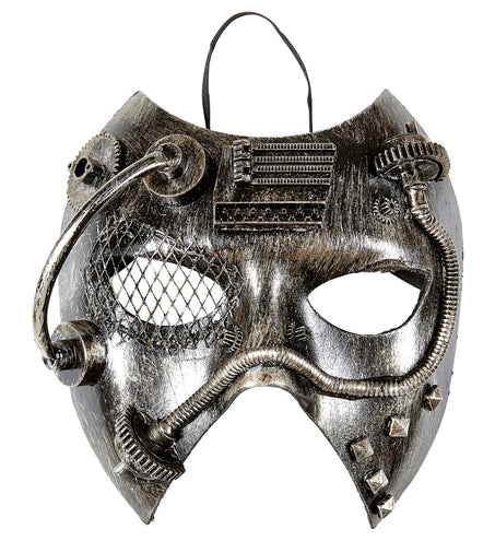 e-carnavalskleding-SYK Steampunk masker zwart zilver