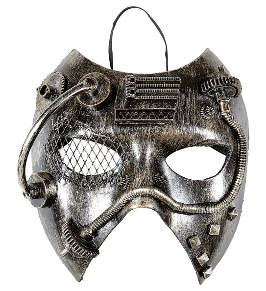 e-carnavalskleding-SYK Steampunk masker zwart zilver