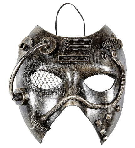 e-carnavalskleding-SYK Steampunk masker zwart zilver
