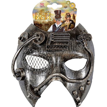 e-carnavalskleding-SYK Steampunk masker zwart zilver