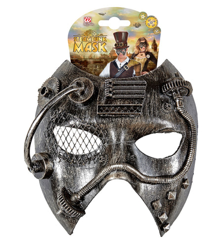 e-carnavalskleding-SYK Steampunk masker zwart zilver